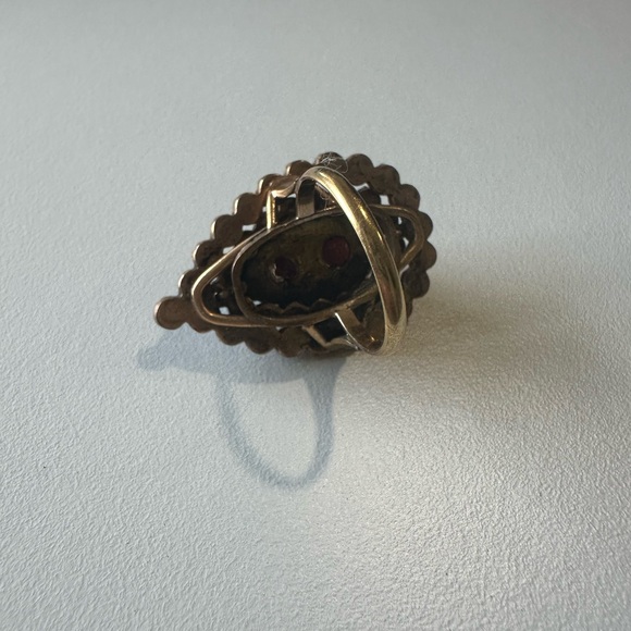 💎Antique 💎Bohemian Garnet Ring 14k - Picture 7 of 8